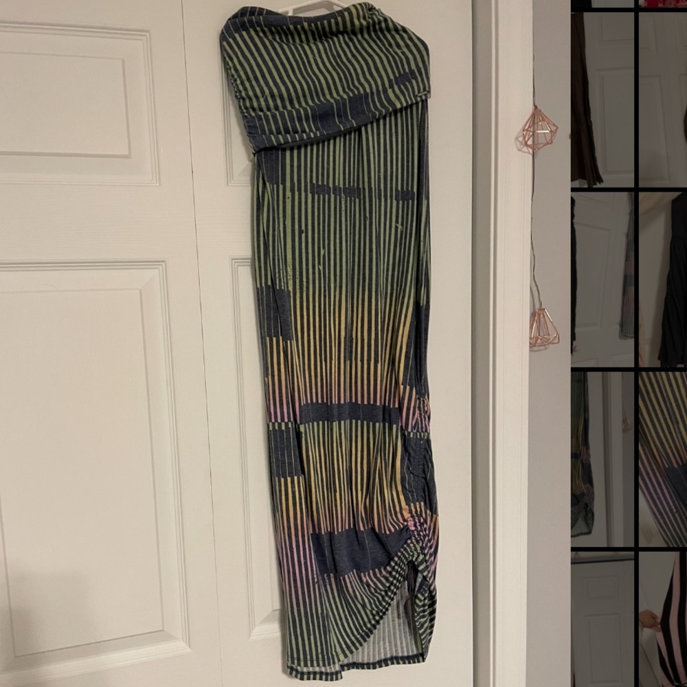 buckle maxi skirt